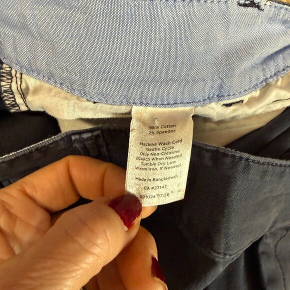 Talbots The Weekend Chino Pants Women 8 Blue Cotton Stretch Tapered Leg Mid Rise - Picture 6 of 14